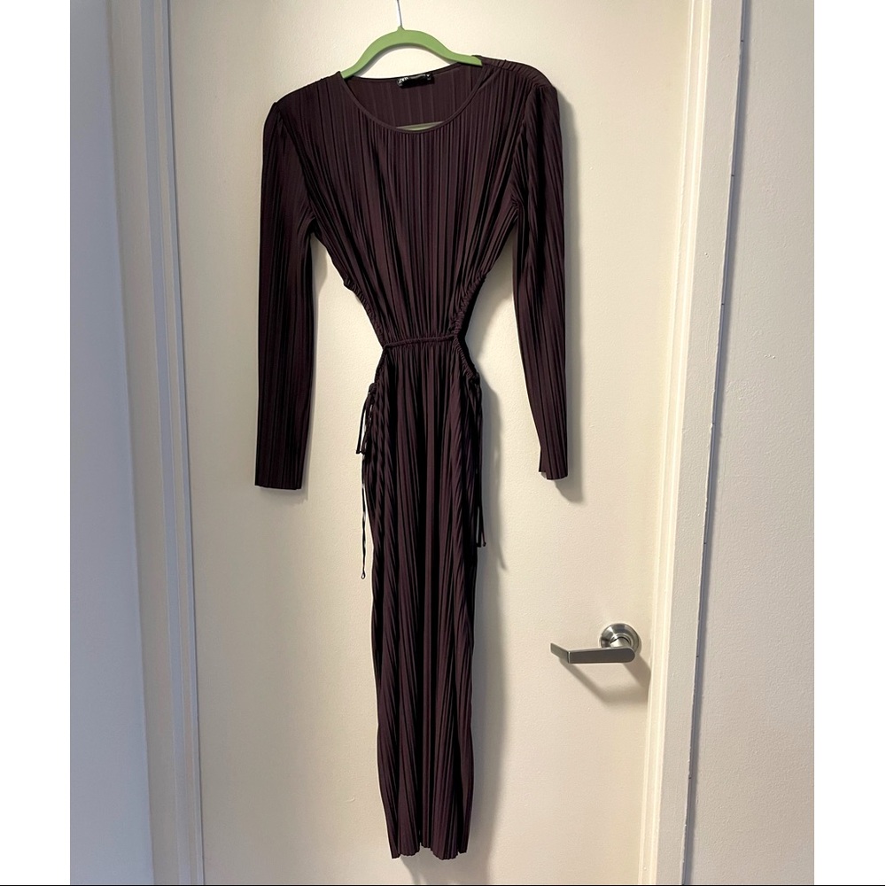 Zara deep purple midi dress